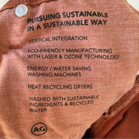 NWT AG Adriano Goldschmeid Farrah Hi Waist Skinny Ankle Jeans Brick Dust… - Picture 13 of 16